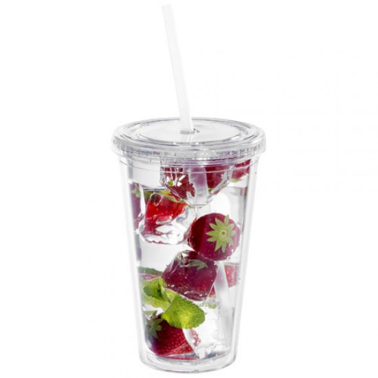 Cyclone 450 ml insulated tumbler with straw 