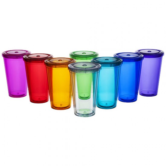 Cyclone 450 ml insulated tumbler with straw 