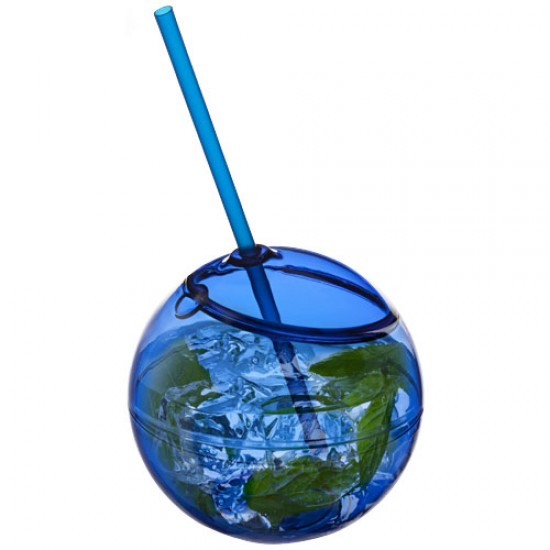 Fiesta 580 ml beverage ball with straw 