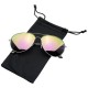 Aviator sunglasses with coloured mirrored lenses 