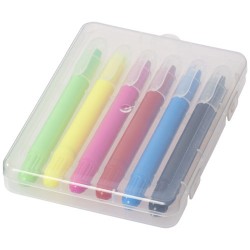 Phiz 6 retractable crayons in plastic case 