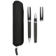 Carbon duo pen gift set with pouch 