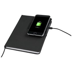 Cation notebook with wireless charging pad 