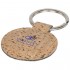 Cork-look rounded keychain 