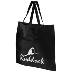 Take-away foldable shopping tote bag with keychain 