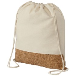 Woods 175 g/m² cotton and cork drawstring backpack 