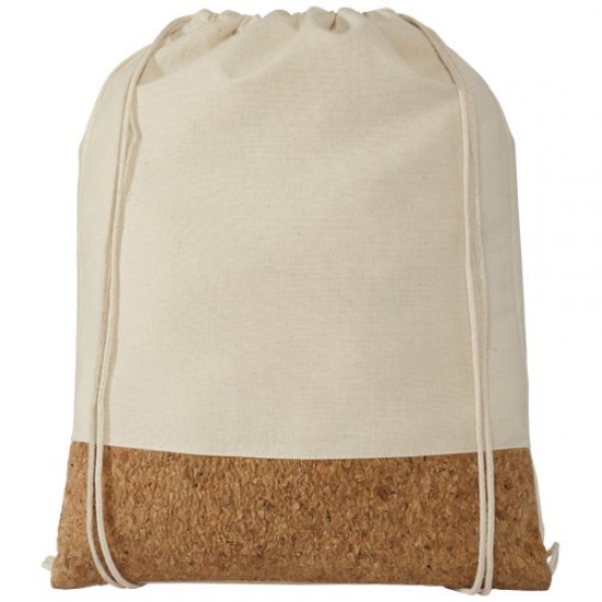 Woods 175 g/m² cotton and cork drawstring backpack 