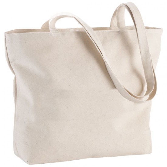 Ningbo 340 g/m² zippered cotton tote bag 