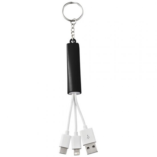 Route 3-in-1 light-up charging cable with keychain 