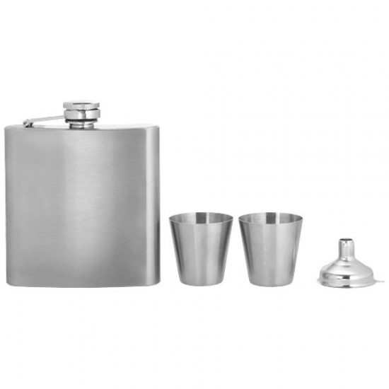 Texas 175 ml hip flask with two shot tumblers 