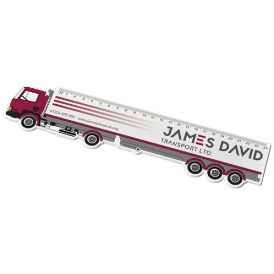 Larry 24 cm lorry shaped plastic ruler 