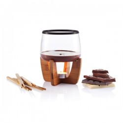 Cocoa chocolate fondue set, black