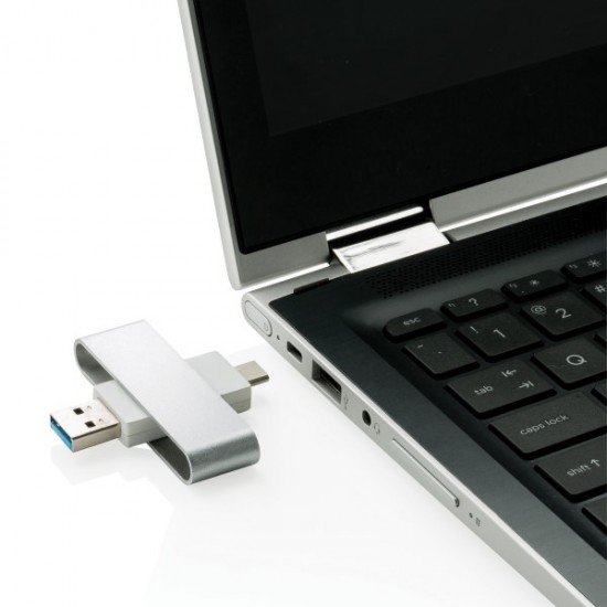 Pivot USB with type C, grey