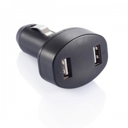 Double USB car charger, black