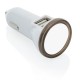 Powerful dual port car charger, grey