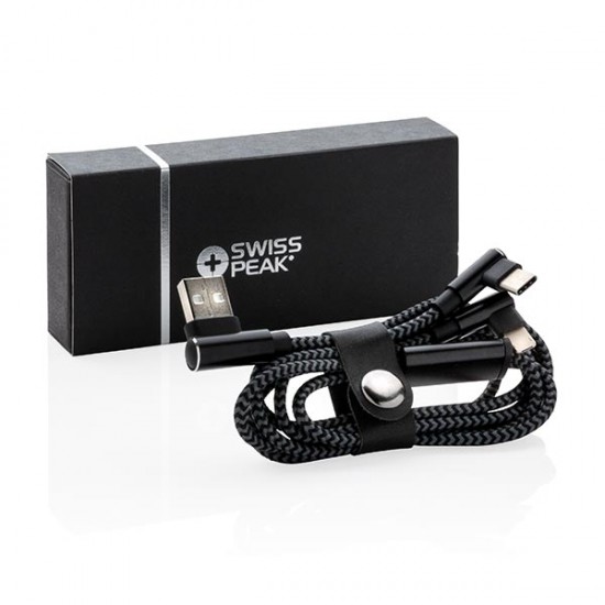 Swiss Peak Luxury 3-in-1 Cable, black