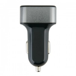3.1A car charger with 3 USB, black