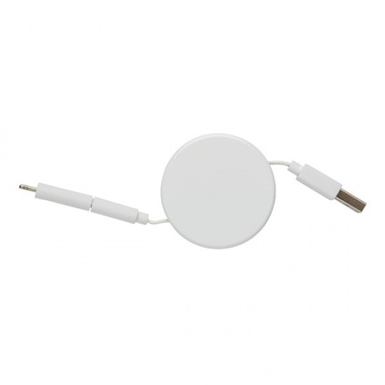 Ontario 3-in-1 retractable cable, white