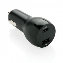 Car charger type C, black