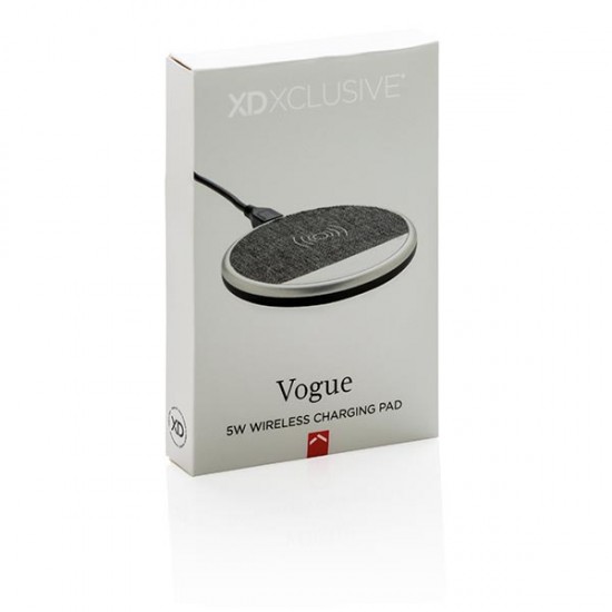 Vogue 5W wireless charging pad, grey