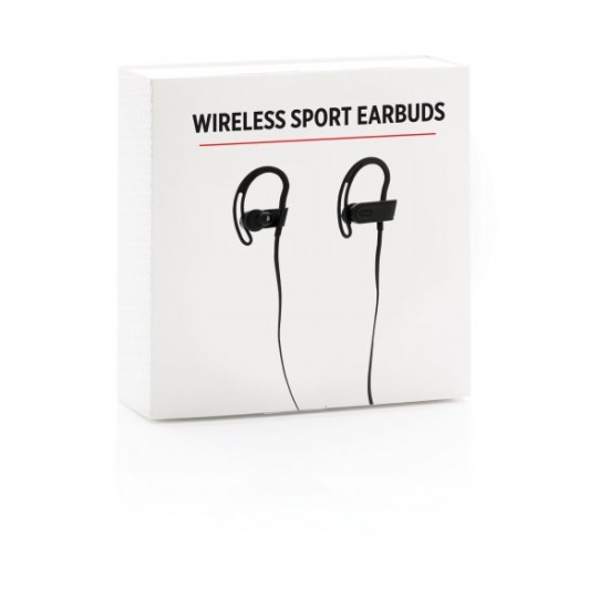 Wireless sport earbuds, black