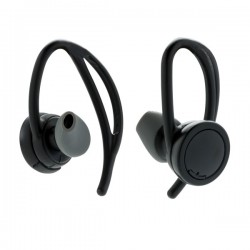 True wireless sport earbuds, black