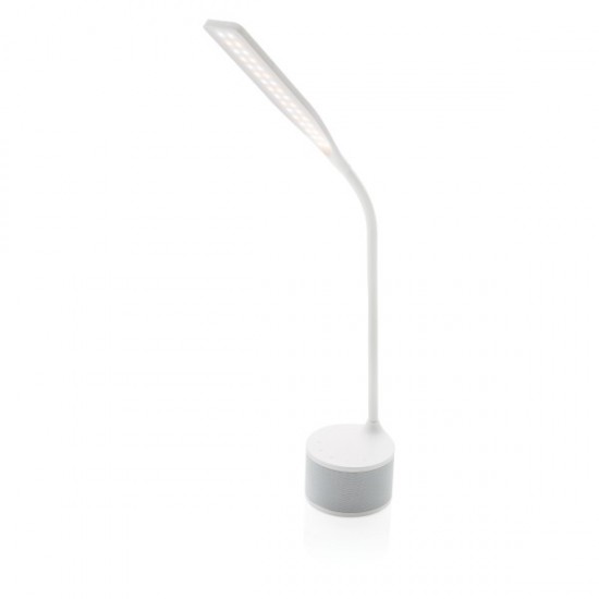 USB charging lamp and speaker, white