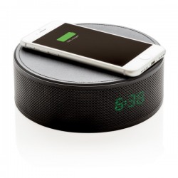 Wireless 5W charging alarm clock speaker, black