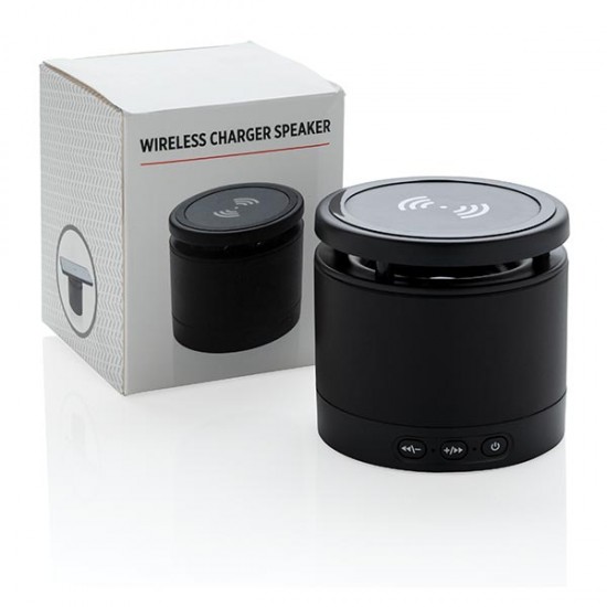 Wireless charger speaker, black