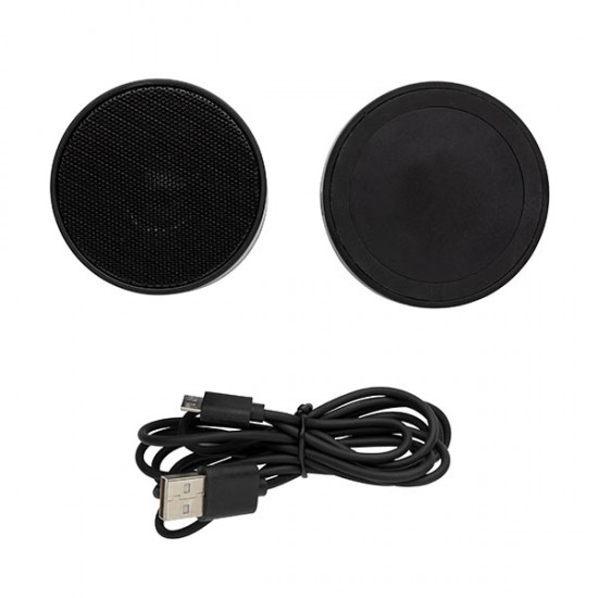 Wireless charger and speaker set, black