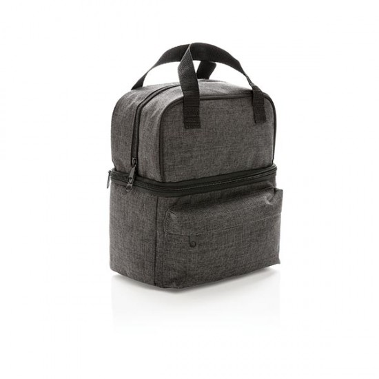 Cooler bag with 2 insulated compartments, anthracite Cooler bag with 2 insulated compartments, anthracite