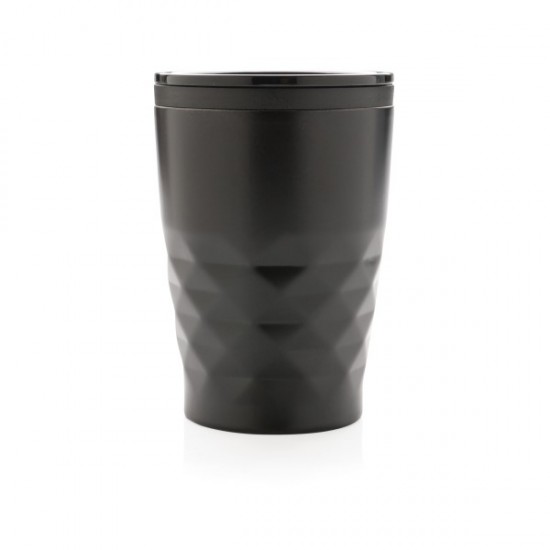 Geometric coffee tumbler, black