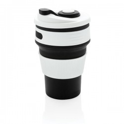 Foldable silicone cup, black