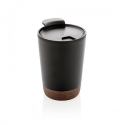 Cork coffee tumbler, black