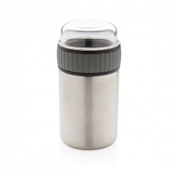 2-in-1 vacuum lunch flask, grey