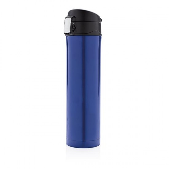 Easy lock vacuum flask, blue