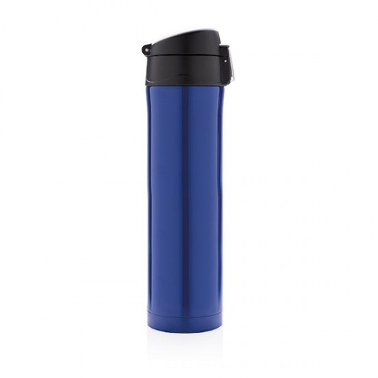 Easy lock vacuum flask, blue