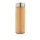 Leak proof bamboo vacuum bottle, brown