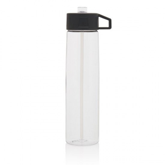 Tritan bottle with straw, transparent