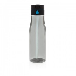 Aqua hydration tracking bottle with spout, black