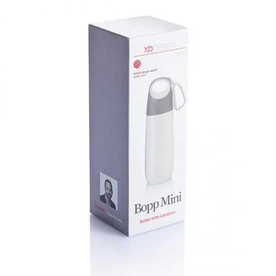 Bopp Mini bottle with carabiner, white Bopp Mini bottle with carabiner, white