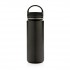 Vacuum insulated leak proof wide mouth bottle, black