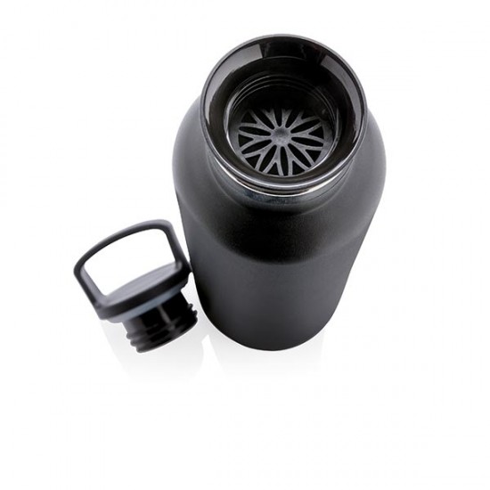Vacuum insulated leak proof standard mouth bottle, black
