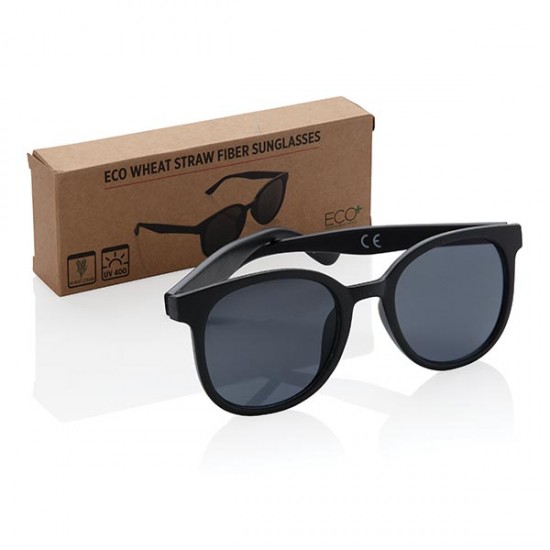 Wheat straw fibre sunglasses, black