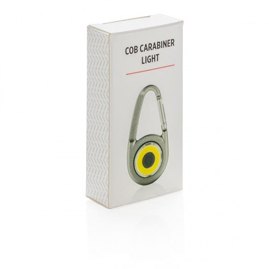 COB carabiner light, grey