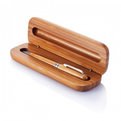 Bamboo pen in box, brown