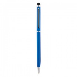 Thin metal stylus pen, blue
