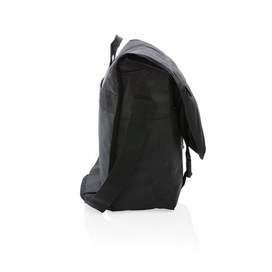 Swiss Peak RFID 15" laptop messenger bag PVC free, black