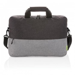 Duo color RPET 15.6" RFID laptop bag PVC free, grey