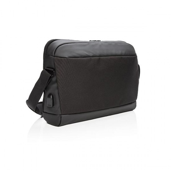 Madrid RFID USB 15.6" laptop bag PVC free, black Madrid RFID USB 15.6" laptop bag PVC free, black